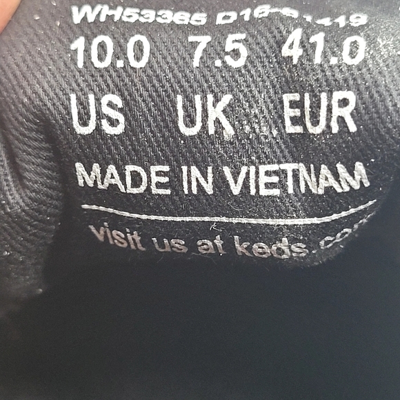 Keds Size 10 Ortholite Memory Foam "Craze T-Toe" black sneakers - Picture 9 of 10